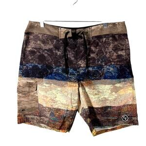 Ezekiel All We Have Is Now Swim Trunks Board Shorts Pockets Mens 34